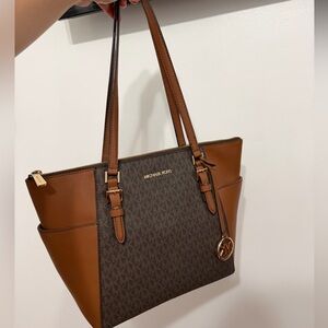 Michael Kors Signature Brown and Tan Tote